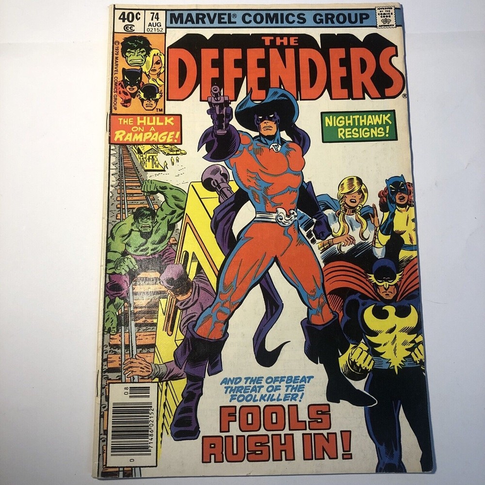 Defenders #74 Marvel Comics 1979 VF- Nighthawk Resigns Foolkiller Appearance